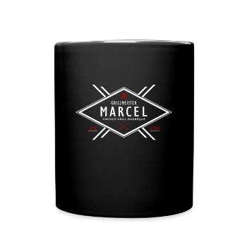 Grillmeister Marcel Vorname Name - Tasse einfarbig - Schwarz - Vorne