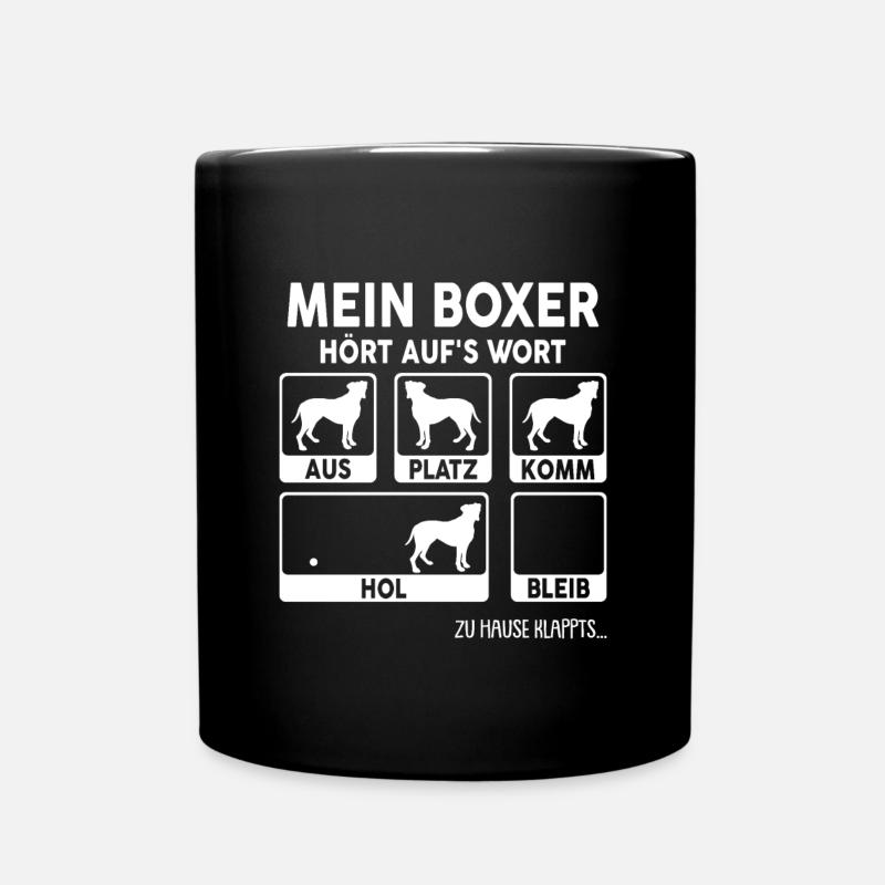 Deutscher Boxer Hund Dog Hundehalter - Tasse einfarbig - Schwarz
