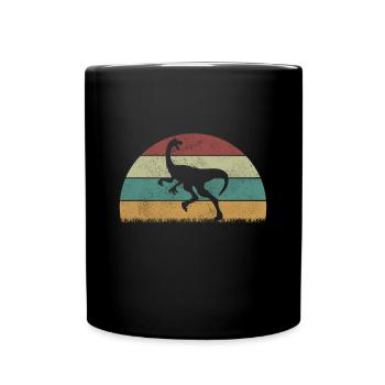 Gallimimus Dinosaurier Kinder Dino Geschenk - Tasse einfarbig - Schwarz - Vorne