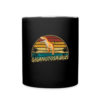 Giganotosaurus Dinosaurier Kinder Dino Geschenk - Tasse einfarbig - Schwarz - Vorne