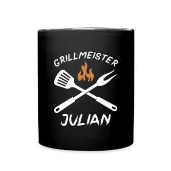 Grillmeister Julian - Tasse einfarbig - Schwarz - Vorne
