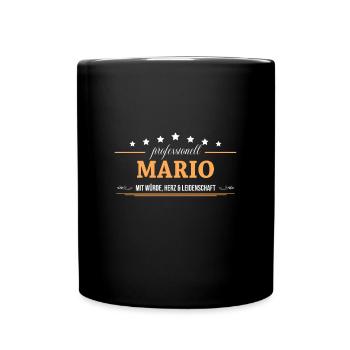 Professionell Mario Name Vorname - Tasse einfarbig - Schwarz - Vorne