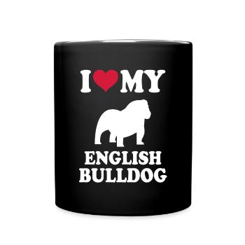 Deutsch Bulldog Dog Dog Propriétaire - Mug uni - noir - Devant