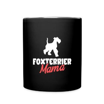 Foxterrier Hund Dog Hundehalter - Tasse einfarbig - Schwarz - Vorne
