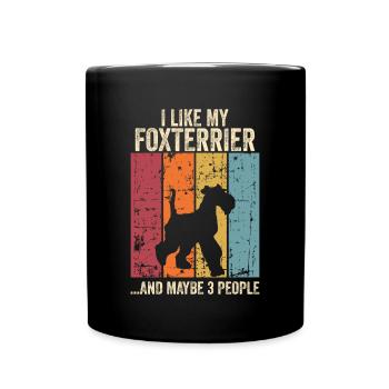 Fox Terrier Dog Dog Dog Owner - Full Colour Mug - black - Front