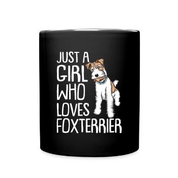 Fox Terrier Dog Dog Dog Owner - Full Colour Mug - black - Front