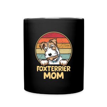 Fox Terrier Dog Dog Dog Owner - Full Colour Mug - black - Front