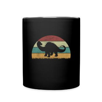 Rebbachisaurus Dinosaur Children Dino Gift - Full Colour Mug - black - Front