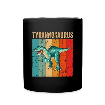 Tyrannosaurus Dinosaur Children Dino Gift - Full Colour Mug - black - Front