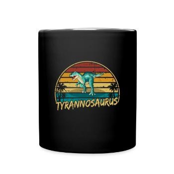 Tyrannosaurus Dinosaur Children Dino Gift - Full Colour Mug - black - Front
