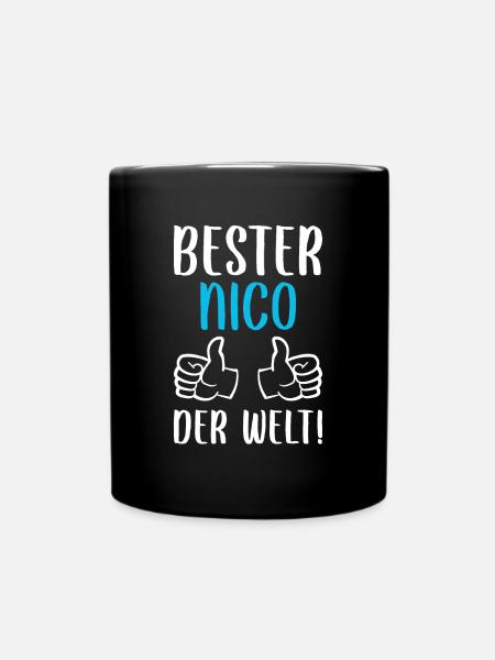 Nico Vorname Name Geburtstag - Tasse einfarbig - Schwarz
