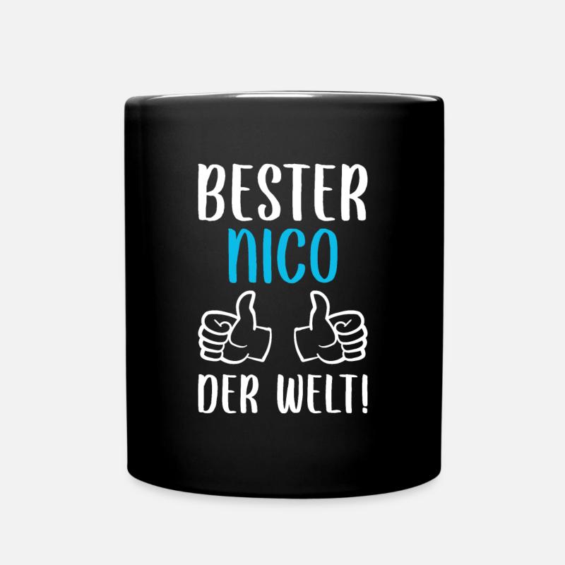 Nico Vorname Name Geburtstag - Tasse einfarbig - Schwarz