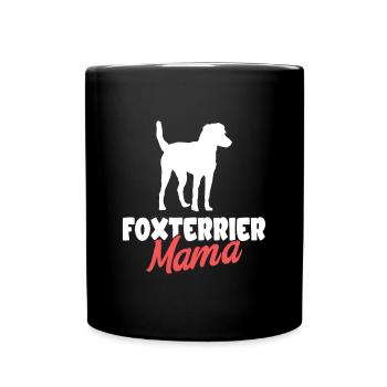 Foxterrier Hund Dog Hundehalter - Tasse einfarbig - Schwarz - Vorne
