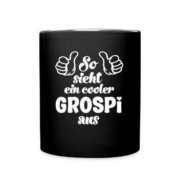 So sieht ein cooler Grospi aus Opi Schweiz Opa - Tasse einfarbig - Schwarz - Vorne