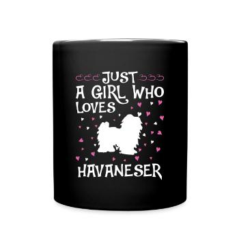 Propriétaire de chien de chien havanais - Mug uni - noir - Devant