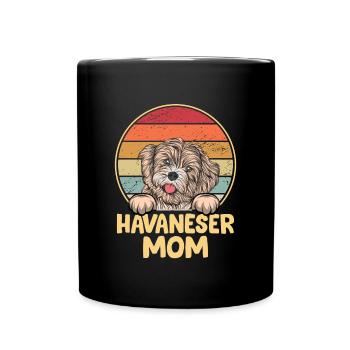 Propriétaire de chien de chien havanais - Mug uni - noir - Devant