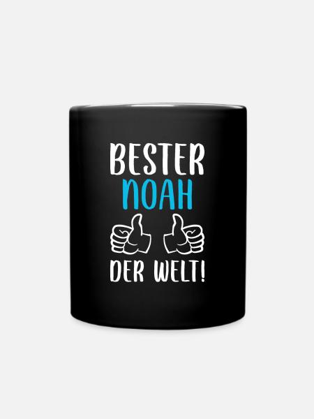 Noah Vorname Name Geburtstag - Tasse einfarbig - Schwarz