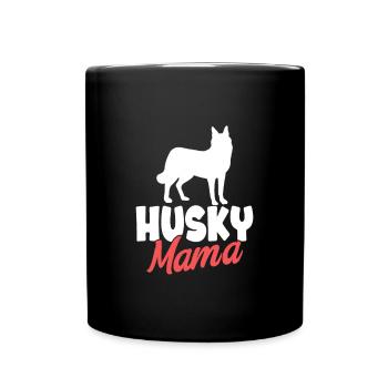 Husky Dog Dog Propriétaire de chien - Mug uni - noir - Devant