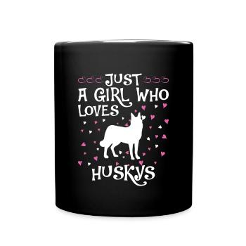 Husky Dog Dog Propriétaire de chien - Mug uni - noir - Devant