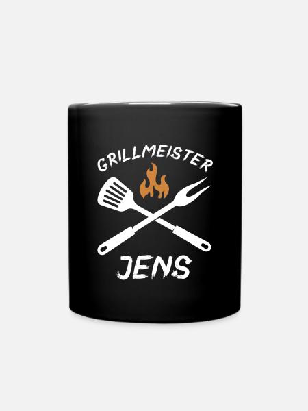 Grillmeister Jens - Tasse einfarbig - Schwarz