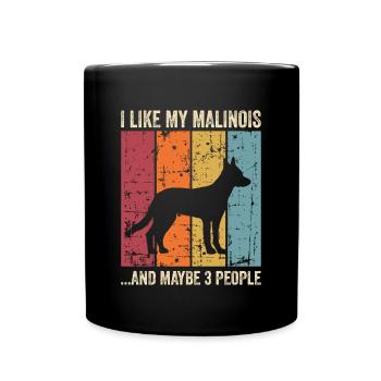Malinois Dog Dog Propriétaire - Mug uni - noir - Devant