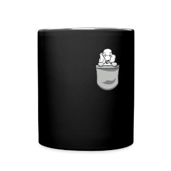 Caniche Dog Dog Propriétaire de chien - Mug uni - noir - Devant