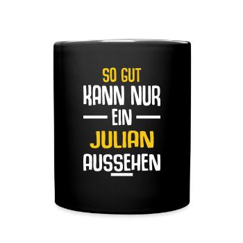 Julian Vorname Name Geburtstag - Tasse einfarbig - Schwarz - Vorne