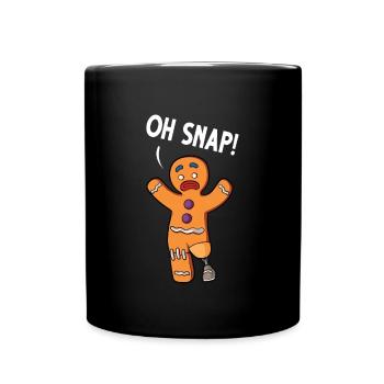 Leg surgery wheelchair lost leg - Full Colour Mug - black - Front