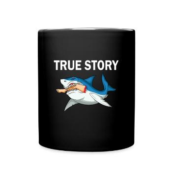 Leg surgery wheelchair lost leg - Full Colour Mug - black - Front