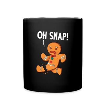 Leg surgery wheelchair lost leg - Full Colour Mug - black - Front