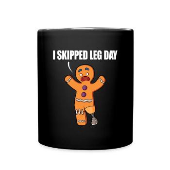Leg surgery wheelchair lost leg - Full Colour Mug - black - Front