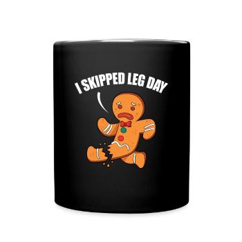 Leg surgery wheelchair lost leg - Full Colour Mug - black - Front