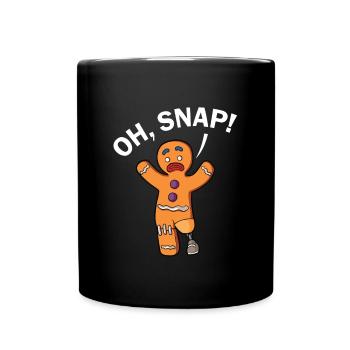 Leg surgery wheelchair lost leg - Full Colour Mug - black - Front