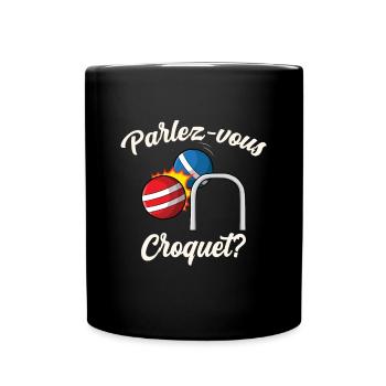 Croquet - Tasse einfarbig - Schwarz - Vorne