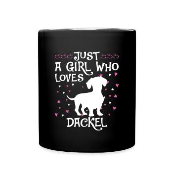 Doge teckel à poil dur Dog Propriétaire de chien - Mug uni - noir - Devant