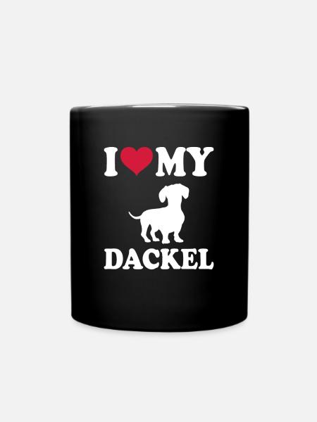 Rauhaardackel Hund Dog Hundehalter - Tasse einfarbig - Schwarz