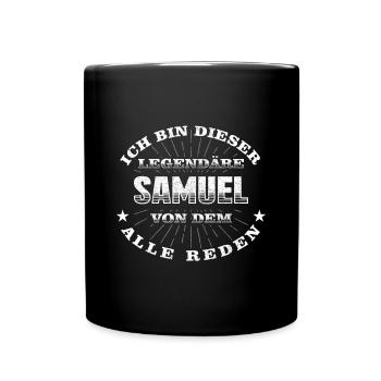 Legendärer Samuel lustiger vorname Name - Tasse einfarbig - Schwarz - Vorne
