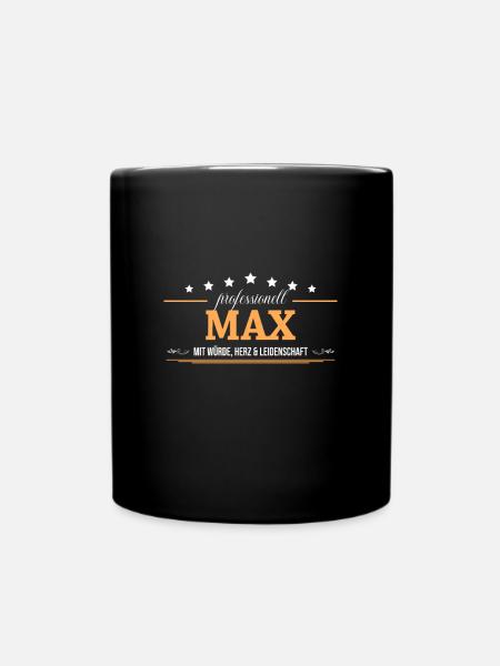 Professionell Max Name Vorname - Tasse einfarbig - Schwarz