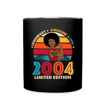 Anniversaire Femme Afro 2004 ils sont limitées - Mug uni - noir - Devant