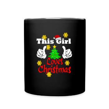 CETTE FILLE AIME NOËL - Noël Femmes - Mug uni - noir - Devant