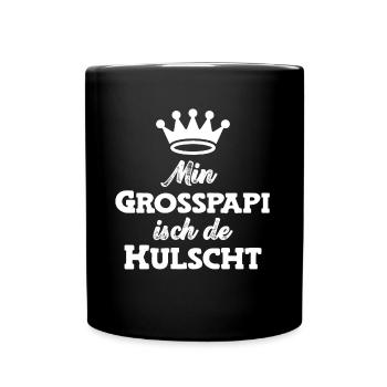 Min Grosspapi isch de bescht Opa Schweiz Grosspapi - Tasse einfarbig - Schwarz - Vorne