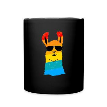 Lama Alpaga Coloré Lamaliebe Animal Lovers Cadeau - Mug uni - noir - Devant