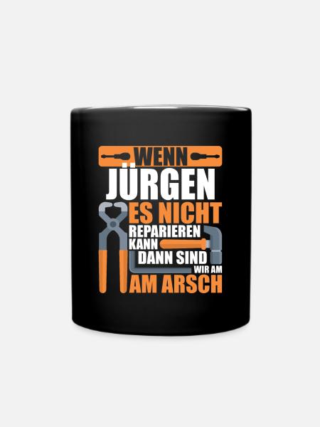 Vorname Jürgen Name Geburtstag Geschenk - Tasse einfarbig - Schwarz