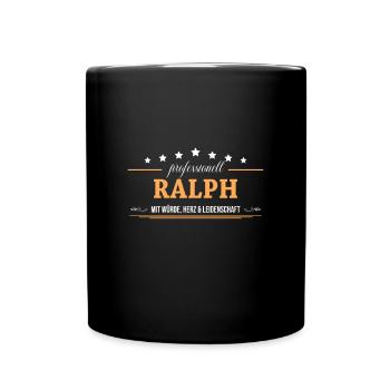 Professionell Ralph Name Vorname - Tasse einfarbig - Schwarz - Vorne