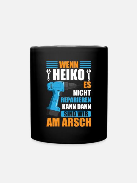 Heiko Vorname Name Geburtstag Reparieren - Tasse einfarbig - Schwarz