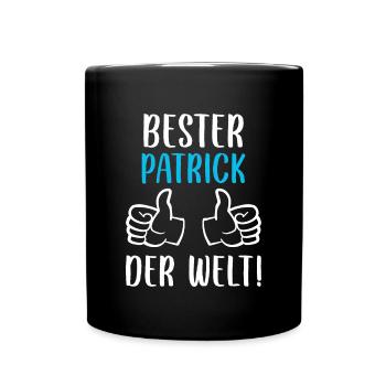 Patrick Vorname Name Geburtstag - Tasse einfarbig - Schwarz - Vorne