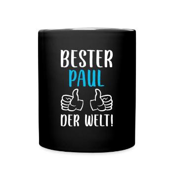 Paul Vorname Name Geburtstag - Tasse einfarbig - Schwarz - Vorne