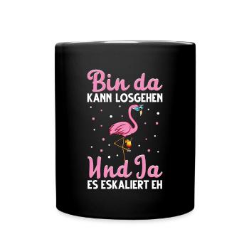 Flamingo JGA - Tasse einfarbig - Schwarz - Vorne