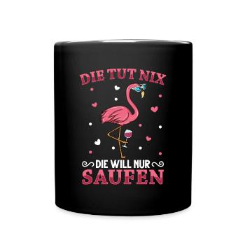 Flamingo JGA - Tasse einfarbig - Schwarz - Vorne