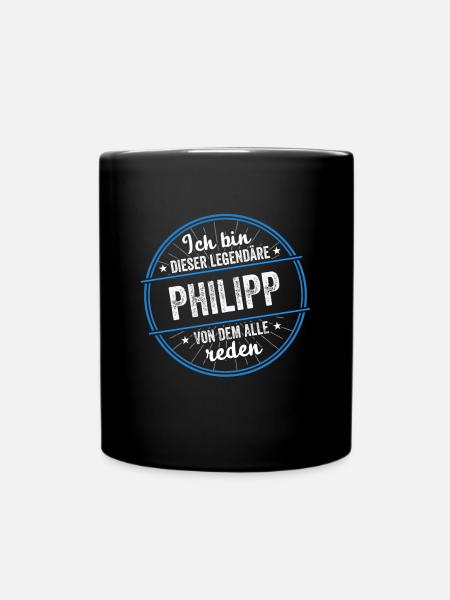 Ich bin dieser legendärer Philipp Name - Tasse einfarbig - Schwarz